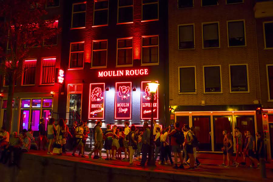 Red light district, De wallen Moulin Rouge