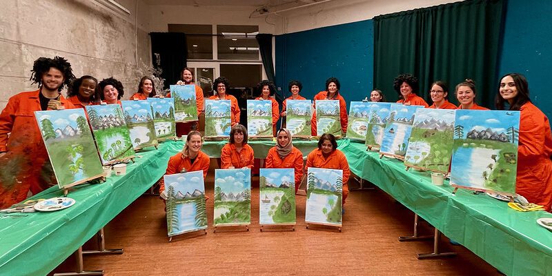 Teambuilding activiteiten, bedrijfsuitje, Amsterdam, Bob Ross workshop